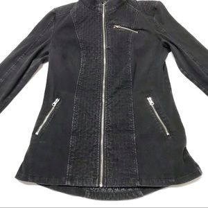 liverpool nereus quilted panel denim jacket